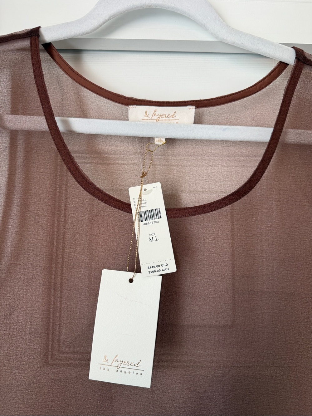 & Layered Sheer Ruffle Tunic Top - Picture 5 of 5